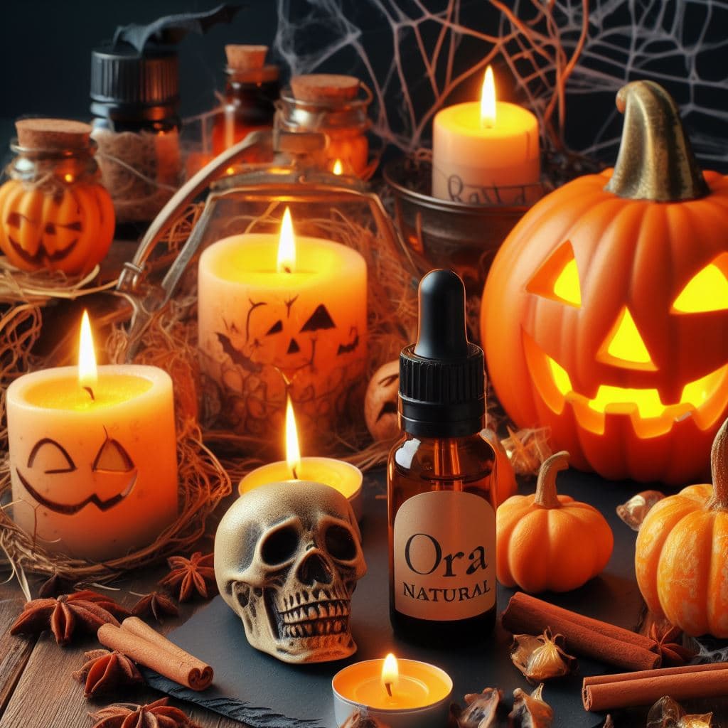 tinh dầu thiên nhiên ora cùng với halloween